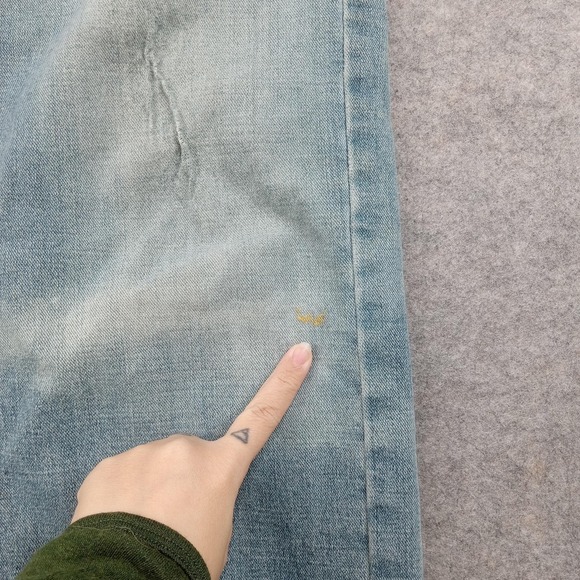 Levi S61 Jeans Men 33x30 Signature‎ Strauss Work Blue Relax Straight Distressed - Picture 9 of 13